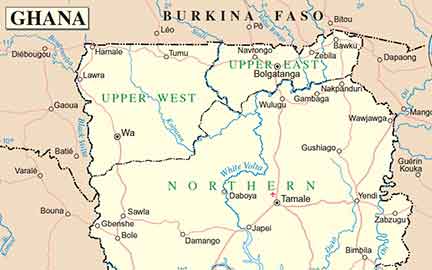map of ghana